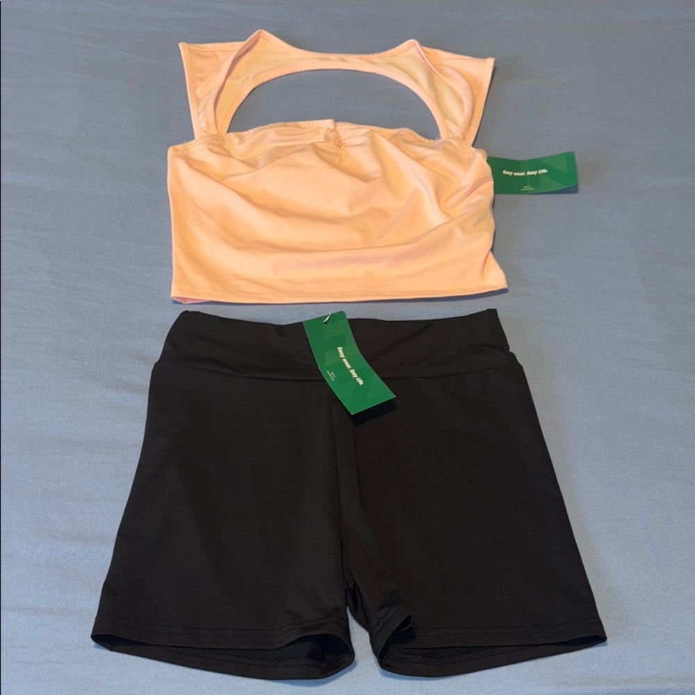 SHEIN Black Athletic Shorts with Elastic Waistband
